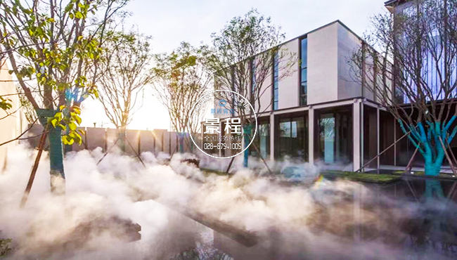 樓盤人造霧景觀美化 景觀噴霧設備高壓噴霧模擬自然噴霧