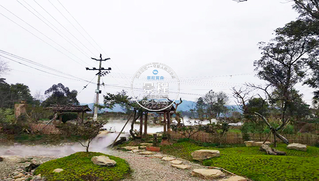 戶外假山人工噴霧造景 專業噴霧設備,打造自然一體的人工噴霧效果