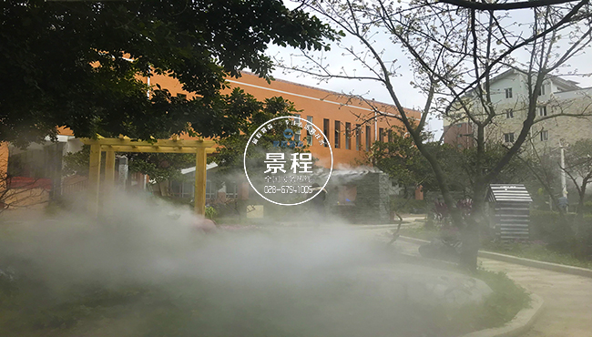 成都市小學校園噴霧景觀 改善校園環境,人造霧設備景程更專業