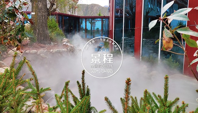 戶外人造霧造景 餐廳商戶景觀噴霧點綴,打造夏日仙境