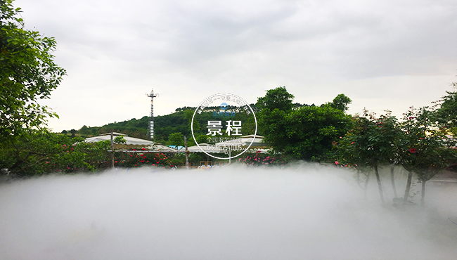 農家樂噴霧降溫與噴霧造景 人造噴霧景觀工程,解決夏日戶外降溫難題
