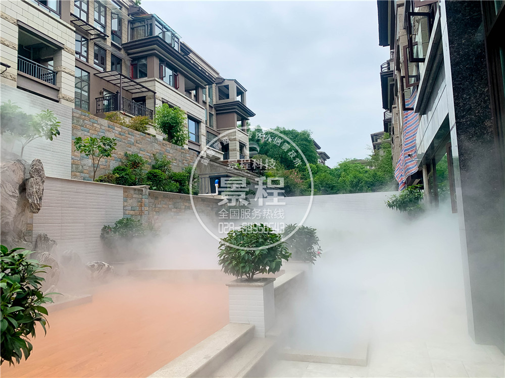 別墅噴霧造景 人造霧造景,成都噴霧造景公司
