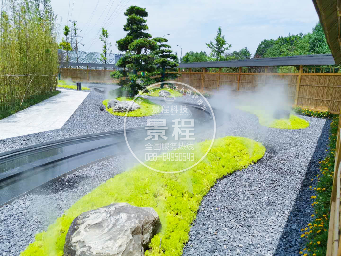 別墅噴霧造景 別墅噴霧景觀