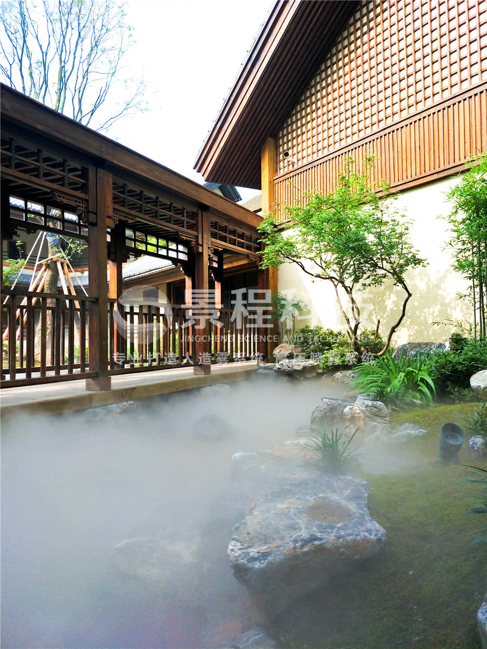 園林造霧景觀 園林噴霧,人造霧景觀